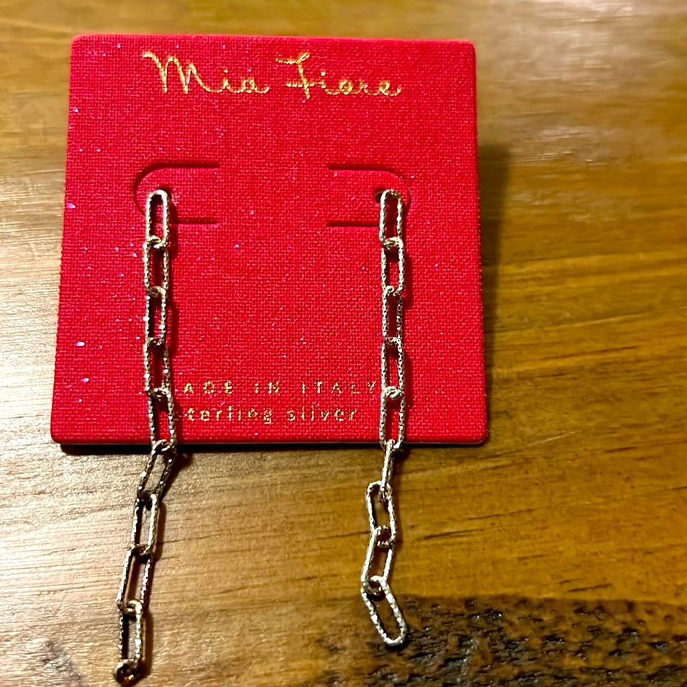 Mia Fiore made in Italy sterling silver chain-link earrings